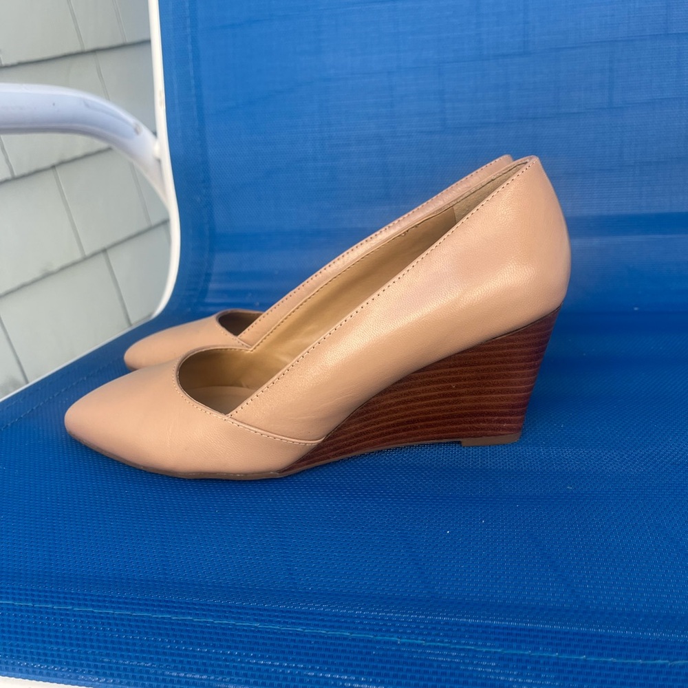 Franco Sarto Nude Wedge Heels